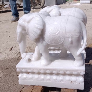 大理石石雕大象雕塑