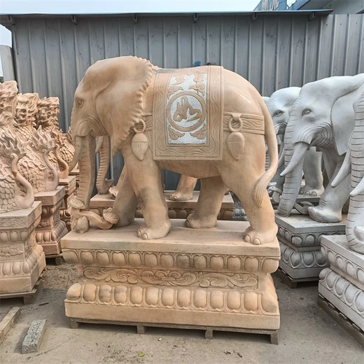 天然石雕大象圖片