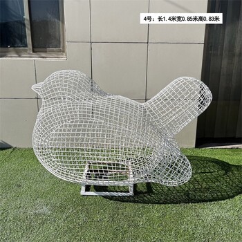 創(chuàng)意不銹鋼鏤空小鳥雕塑制作