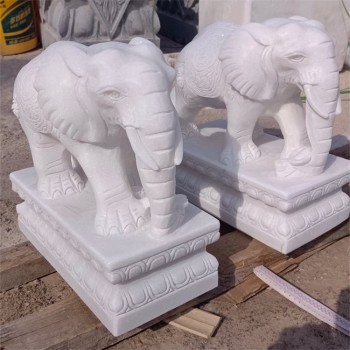 古代石雕大象摆件