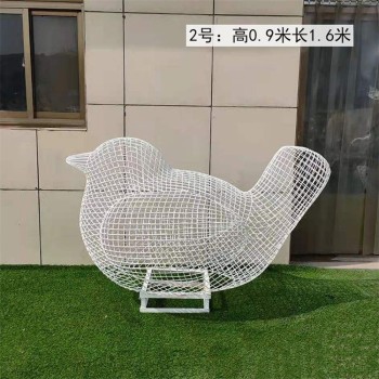 曲陽縣鋼絲編織小鳥雕塑定制