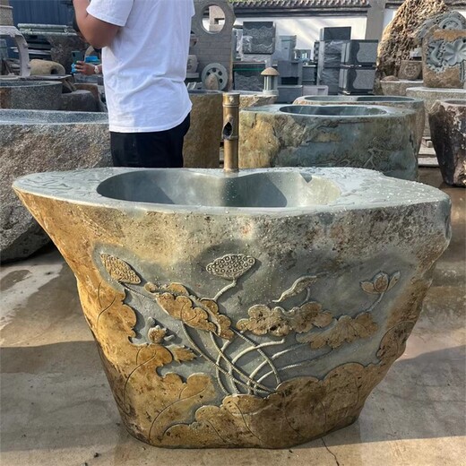 供應(yīng)石頭洗手盆圖片