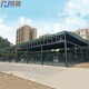 阜平施工移動倉庫篷/鴻禧伸縮式推拉雨棚圖