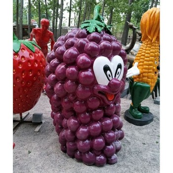 曲阳县玻璃钢仿真葡萄雕塑报价,玻璃钢水果蔬菜雕塑