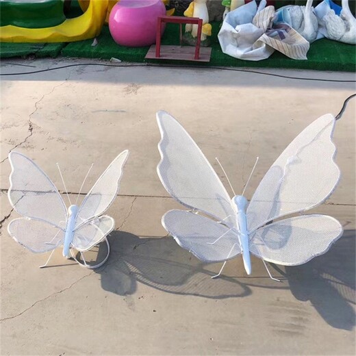 不銹鋼鏤空蝴蝶雕塑鏤空發光蝴蝶雕塑