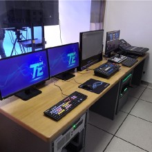 小型直播间虚拟演播室高精度抠像室蓝箱绿箱设计图片