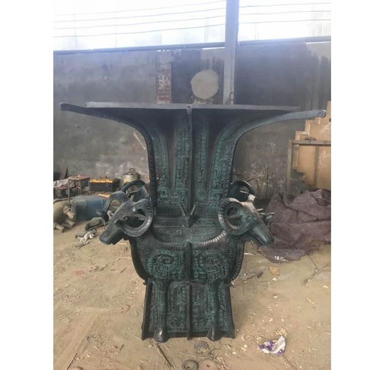 仿古銅鼎雕塑電話