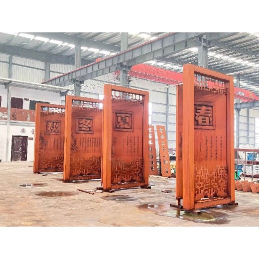 南京耐候钢板镂空景墙红锈钢板规格