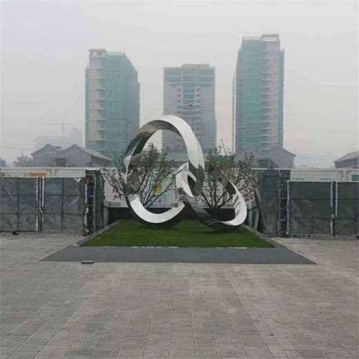 曲阳县广场不锈钢戒指雕塑公司,结婚戒指雕塑