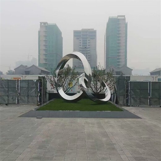 公園不銹鋼戒指雕塑報價及圖片