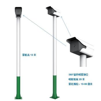 楚雄工地高杆喷淋设备厂家可定制,高压雾桩喷淋安装