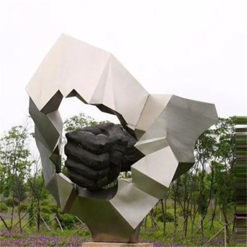 曲阳县大型不锈钢拳头造型雕塑厂家