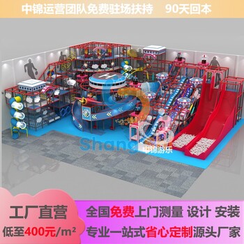 新疆商場淘氣堡廠家新款綜合型淘氣堡運動館打造年盈利800萬