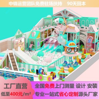 广东超市淘气堡厂家中锦游乐打造低投资高回报乐园免费设计包运营