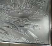 轻奢仿古铜镂空屏风铝板现代浮雕工艺会议室铝雕壁画祥云精雕浮雕