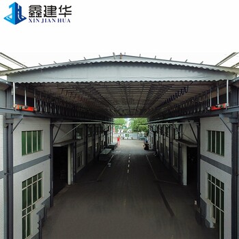 沈陽電動推拉蓬電機的使用動力,電動開合屋頂,布電動通道遮雨棚