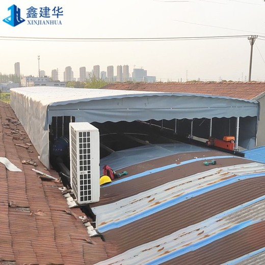 普洱电动推拉蓬鑫建华制作生产,屋顶防水棚