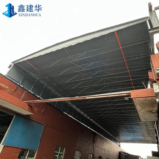 上海电动推拉蓬效果图是什么样的,楼顶雨棚