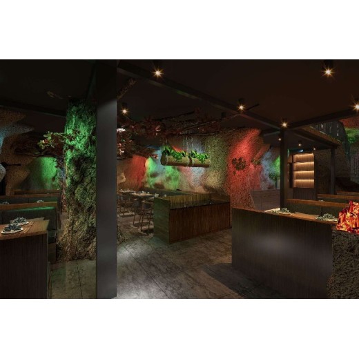 三明主题餐厅洞穴风餐厅施工人造山洞