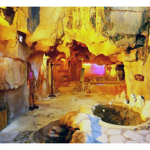 海南主题酒店洞穴风餐厅施工人造洞穴