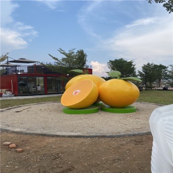 曲阳县大型玻璃钢桔子雕塑订制