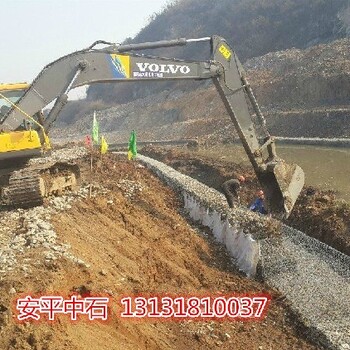 80*100格賓石籠擋墻防洪治理工程
