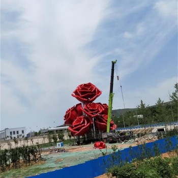 曲阳县不锈钢玫瑰花雕塑公司