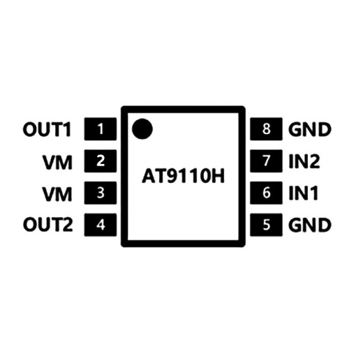 江苏中科微AT9110H单通道低压H桥电机驱动芯片数据手册