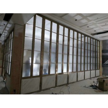 新疆65型隔断无框玻璃隔断移动隔墙批发80型玻璃门