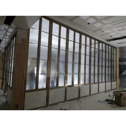 海南赛勒尔无框玻璃隔断移动隔墙定制80型玻璃门