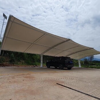 清溪鎮(zhèn)膜結(jié)構(gòu)車棚充電樁車棚工程