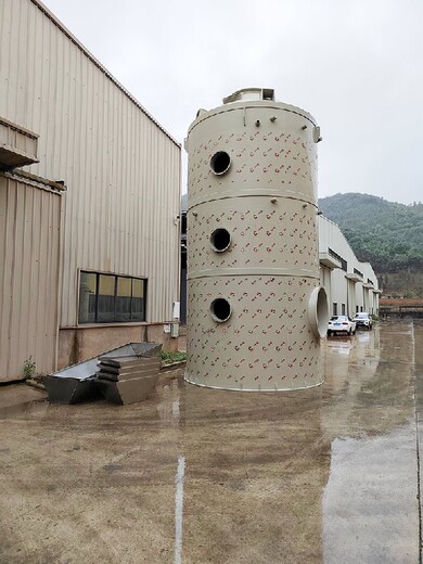 昆明廢氣凈化塔臥式噴淋塔銷售pp臥式噴淋塔