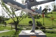 不锈钢抽象飞机雕塑货机雕塑生产金越雕塑