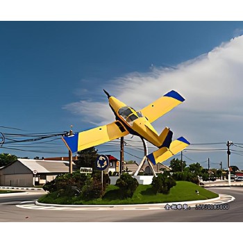 企业不锈钢飞机标志雕塑喷气式飞机雕塑加工厂金越雕塑