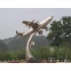 仿真不锈钢飞机雕塑图