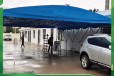 清远佛冈县收折帆布雨棚手动轮式推拉雨蓬活动仓库移动篷