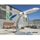 机场不锈钢大型景观标志飞机雕塑图