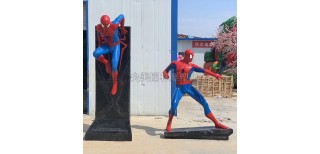 玻璃钢雕塑蜘蛛侠厂家，动漫蜘蛛侠人物雕塑图片2