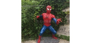 玻璃钢雕塑蜘蛛侠厂家，动漫蜘蛛侠人物雕塑图片0