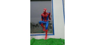 玻璃钢雕塑蜘蛛侠厂家，动漫蜘蛛侠人物雕塑图片4