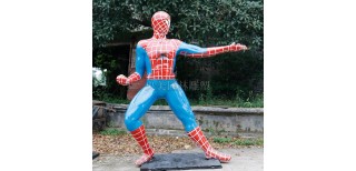 玻璃钢雕塑蜘蛛侠厂家，动漫蜘蛛侠人物雕塑图片5
