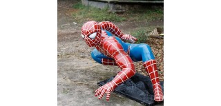 玻璃钢雕塑蜘蛛侠厂家，动漫蜘蛛侠人物雕塑图片1