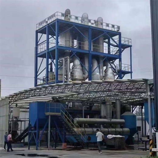 出售二手光伏厂废水处理蒸发器,4吨双效浓缩蒸发器,安装调试