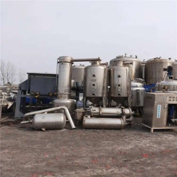 回收二手蒸发器,316材质双效浓缩蒸发器,拆除乳品厂设备