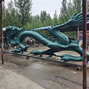玻璃鋼龍雕塑噴水動物雕塑定制