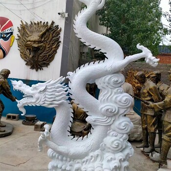 玻璃鋼龍頭噴水雕塑園林景觀動物雕塑