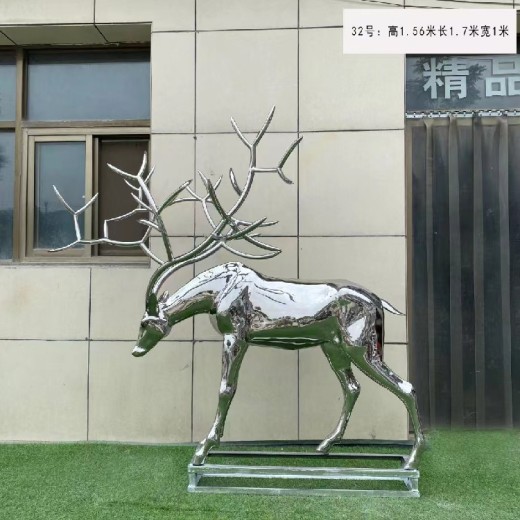 北京不锈钢鹿雕塑制作厂家辽宁不锈钢丝编制不锈钢鹿雕塑