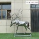 园林景观不锈钢鹿雕塑加工厂家云南镜面不锈钢不锈钢鹿雕塑图