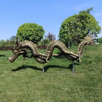 玻璃鋼龍雕塑景觀動物雕塑小品廠家