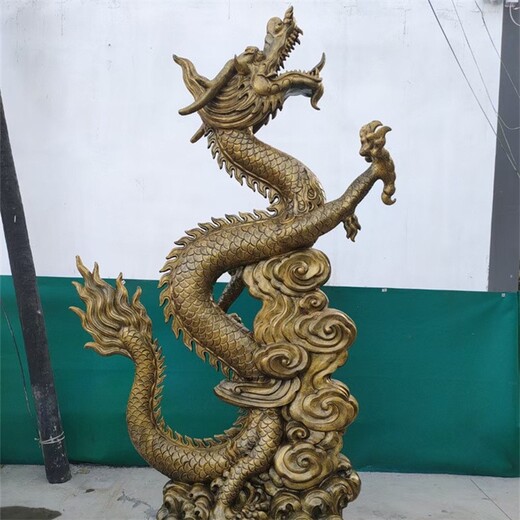 玻璃鋼仿真龍雕塑公園水景景觀雕塑廠家